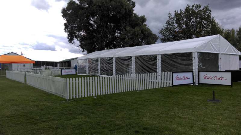 Marquee with picket fence